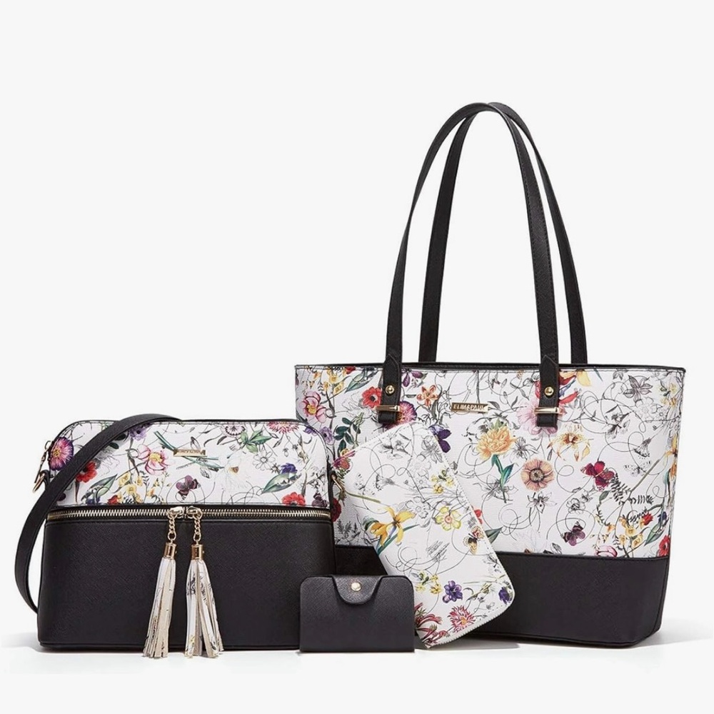 Women’s Fashion Handbag tote wallet shoulder bag 4 pc set